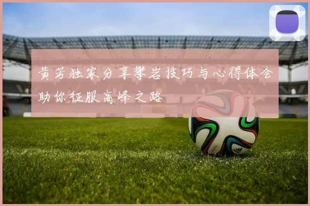 黄芳独家分享攀岩技巧与心得体会助你征服高峰之路